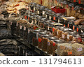 High-quality food sold at a luxury dry food store in West Deoksheng Road, Hong Kong. There are many dry foods that do not know what they are used for 131794613