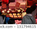 Fish sold at a market in North Point of Hong Kong Island. Many fish are unfamiliar in Japan 131794615