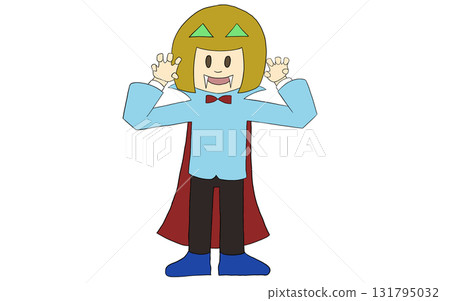 一個男孩舉辦萬聖節化妝舞會的插圖 一個男孩舉辦萬聖節化妝舞會的插圖 131795032