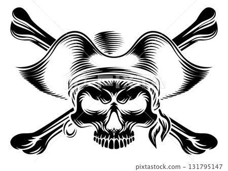 Skull Pirate Crossbones Crosssed Bones Design Skull Pirate Crossbones Crosssed Bones Design 131795147