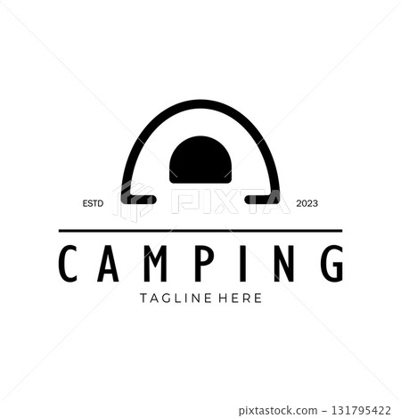 vintage and retro tent logo, camping. With tent, tree and bonfire sign. adventurers, scouts, climbers, camping equipment center vintage and retro tent logo, camping. With tent, tree and bonfire sign. adventurers, scouts, climbers, camping equipment center 131795422