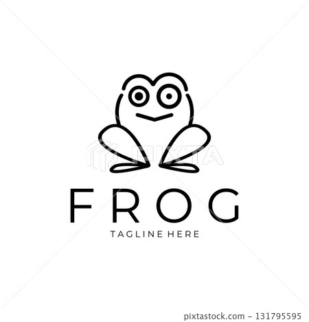 frog logo simple vector design template 131795595
