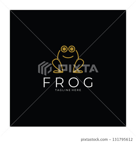 frog logo simple vector design template 131795612