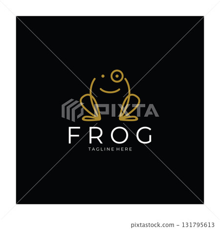 frog logo simple vector design template 131795613