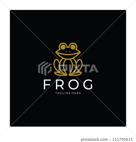 frog logo simple vector design template 131795615