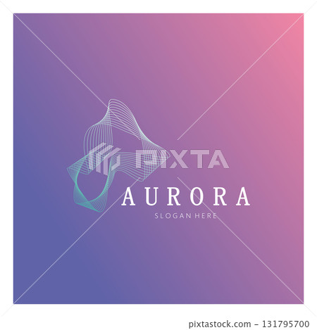 aurora logo design icon illustration vector template 131795700