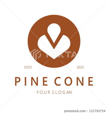 abstract simple pinecone logo design,for business,badge,emblem,pine plantation,pine wood industry,yoga,spa,vector abstract simple pinecone logo design,for business,badge,emblem,pine plantation,pine wood industry,yoga,spa,vector 131795754