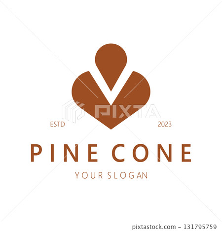 abstract simple pinecone logo design,for business,badge,emblem,pine plantation,pine wood industry,yoga,spa,vector abstract simple pinecone logo design,for business,badge,emblem,pine plantation,pine wood industry,yoga,spa,vector 131795759