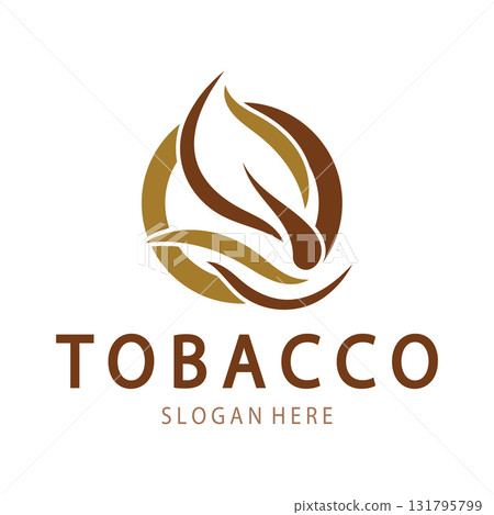 tobacco leaf logo,tobacco field and tobacco cigarette logo template design vector 131795799