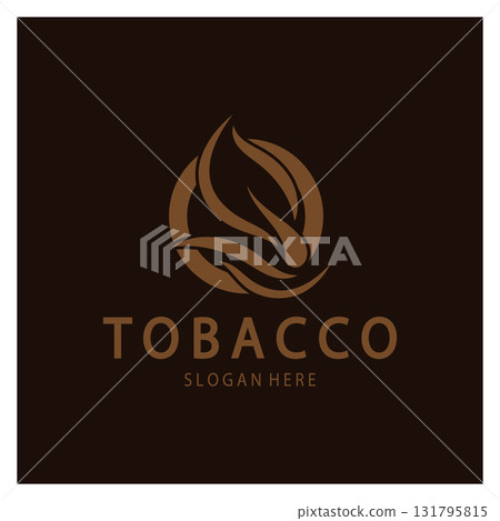 tobacco leaf logo,tobacco field and tobacco cigarette logo template design vector 131795815