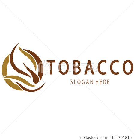 tobacco leaf logo,tobacco field and tobacco cigarette logo template design vector 131795816