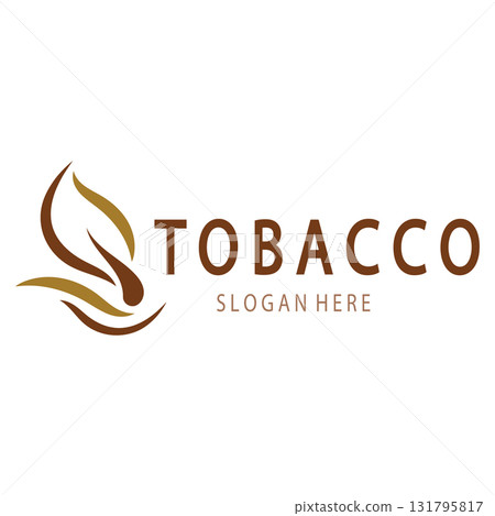 tobacco leaf logo,tobacco field and tobacco cigarette logo template design vector 131795817