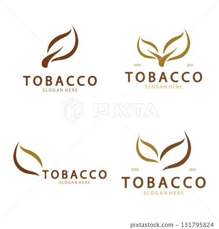 tobacco leaf logo,tobacco field and tobacco cigarette logo template design vector 131795824