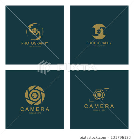 photography camera logo icon vector design template isolated on black background photography camera logo icon vector design template isolated on black background 131796123