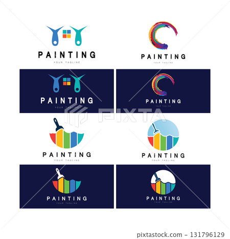 Paint Logo Template vector icon Paint Logo Template vector icon 131796129