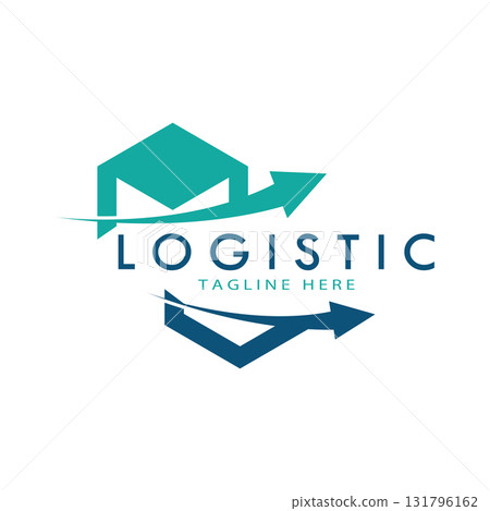logistics logo icon illustration vector design  distribution symbol  delivery of goods  economy  finance 131796162