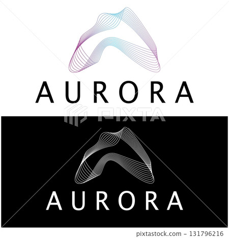 aurora logo design icon illustration vector template aurora logo design icon illustration vector template 131796216