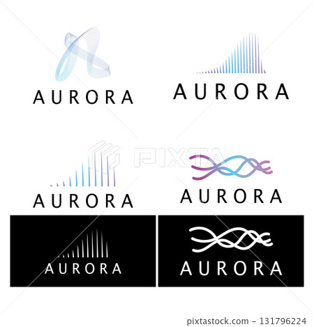 aurora logo design icon illustration vector template aurora logo design icon illustration vector template 131796224