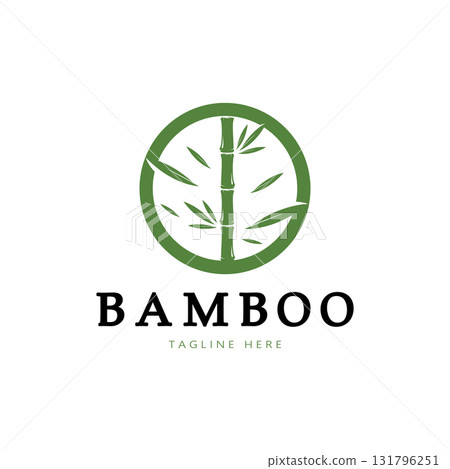 Bamboo Logo Template vector icon illustration design Bamboo Logo Template vector icon illustration design 131796251
