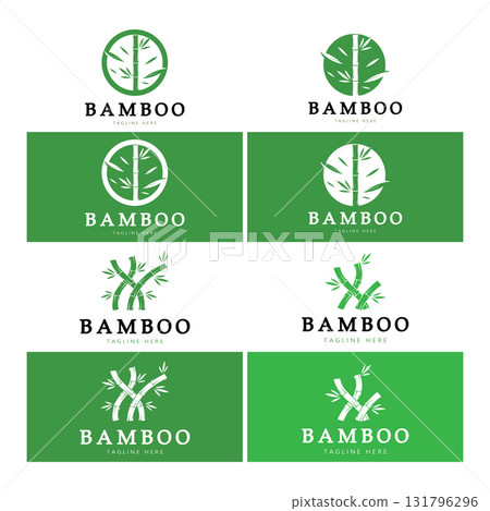 Bamboo Logo Template vector icon illustration design Bamboo Logo Template vector icon illustration design 131796296