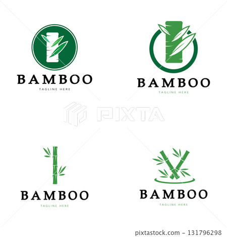Bamboo Logo Template vector icon illustration design Bamboo Logo Template vector icon illustration design 131796298
