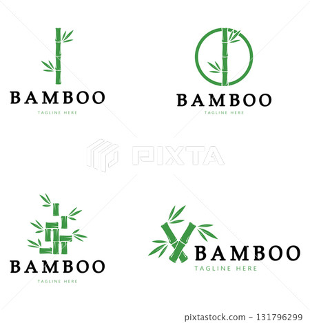 Bamboo Logo Template vector icon illustration design Bamboo Logo Template vector icon illustration design 131796299