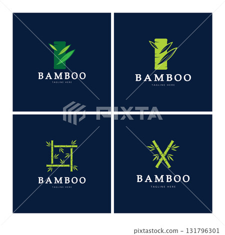 Bamboo Logo Template vector icon illustration design Bamboo Logo Template vector icon illustration design 131796301