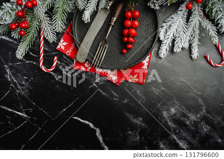 Christmas table setting 131796600