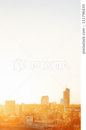 Sunset Sunrise Cityscape Of Vilnius, Lithuania In Summer. Beautiful Panoramic View In Evening Sunset Sunrise Cityscape Of Vilnius, Lithuania In Summer. Beautiful Panoramic View In Evening 131796830