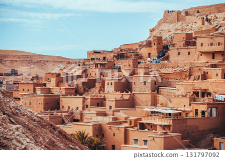 Ait ben Haddou, ancient city built in the Sahara desert, Morocco Ait ben Haddou, ancient city built in the Sahara desert, Morocco 131797092