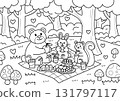 森林動物野餐繪本 131797117