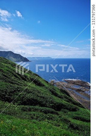 Cape Tappi in summer - View of Tatsuhama Coast from the Tappizaki Stairway Promenade Cape Tappi in summer - View of Tatsuhama Coast from the Tappizaki Stairway Promenade 131797366