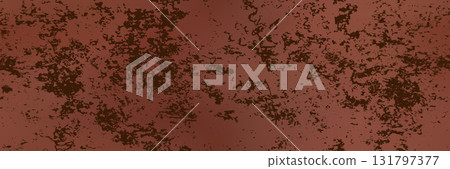 Seamless brown-colored metal surface bg with signs of wear, specks, and granular texture 131797377