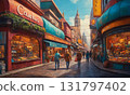 Nostalgic cityscape 131797402