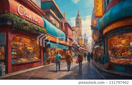 Nostalgic cityscape 131797402