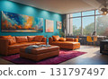 Room with fireplace 131797497