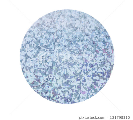 Iridescent Round holographic texture duct sticker with blue shimmer effect and abstract reflection, light background security Iridescent Round holographic texture duct sticker with blue shimmer effect and abstract reflection, light background security 131798310