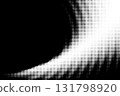 Curved black and white halftone pattern Curved black and white halftone pattern 131798920