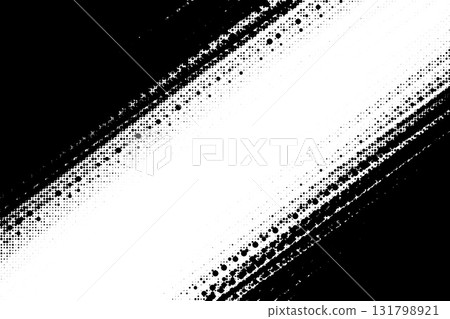Diagonal black and white halftone background Diagonal black and white halftone background 131798921