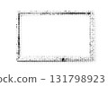Black and white halftone rectangular frame Black and white halftone rectangular frame 131798923