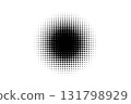 Abstract black and white square halftone pattern with central gradient suitable for pop art. Abstract black and white square halftone pattern with central gradient suitable for pop art. 131798929