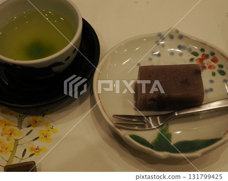 Matcha and Yokan — A quiet moment to end with a Japanese sweet treat Matcha and Yokan — A quiet moment to end with a Japanese sweet treat 131799425