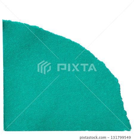 Green torn cardboard on a white background Green torn cardboard on a white background 131799549