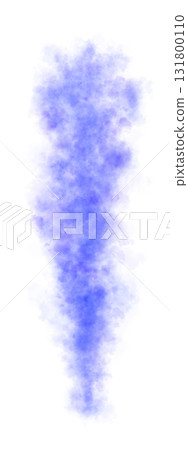 Blue translucent smoke or vapor isolated on transparent background creating cold and mystical atmospheric visual effect with magical and cinematic feel 131800110