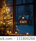 Living room ready for Christmas 131800266