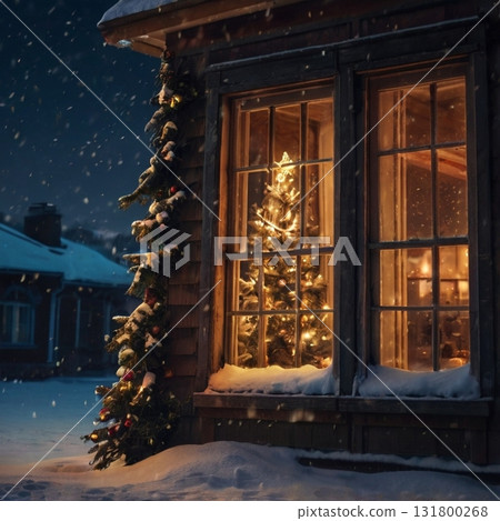 客廳為聖誕節做好準備 131800268