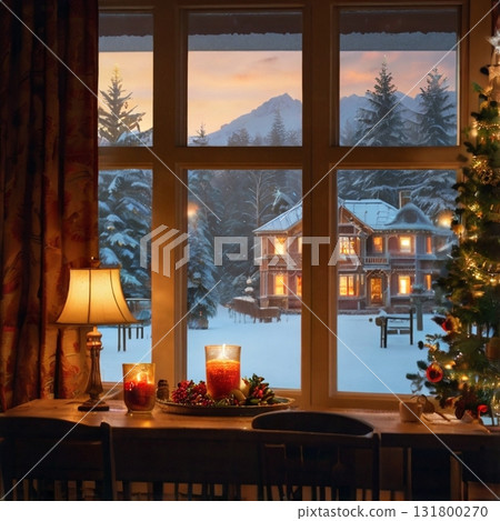 Living room ready for Christmas 131800270