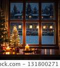 Living room ready for Christmas 131800271