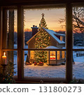 Living room ready for Christmas 131800273