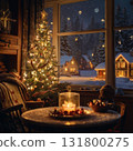 Living room ready for Christmas 131800275